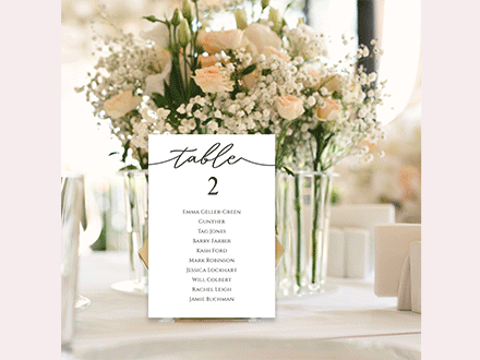 Table Plan - Framed - Bespoke